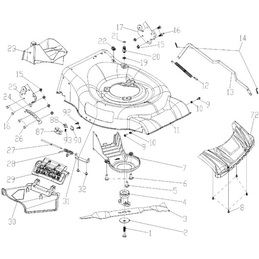 Дека и нож Champion LM4630 после 2019г.